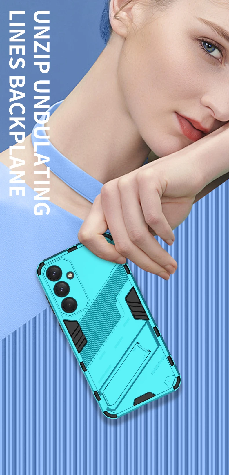 Einfarbige matte Rüstung Halterung vier Ecken stoß feste Handy hülle für Samsung S24 Ultra S21 S22 S23 Ultra Plus A55 A54 A53 A52 – Detail 4