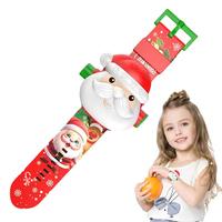 Projector Watch Toy 3D Santa Claus Kids Watch Digital Watch Cartoon Light Up Watch Toy Educational Toy For Kids & Girls
