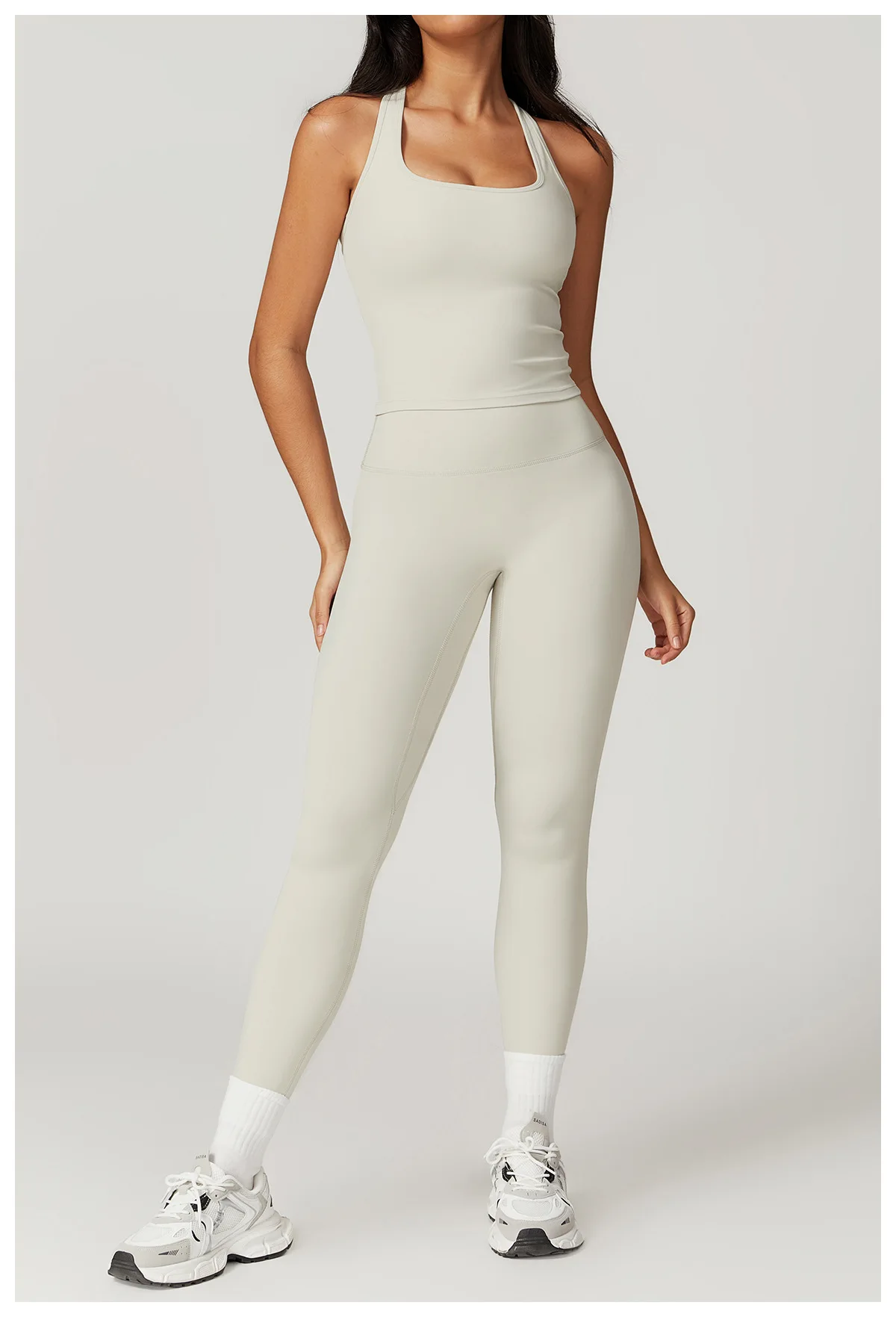 Hearuisavy Sommer Stoßfestes Yoga-Top Lauf-Tanktop für Damen Fitness Schnelltrocknende Trainingsweste Ärmelloses Sport-Top für Frauen – Detail 34