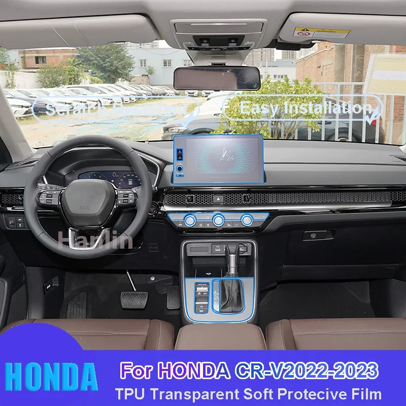 

For HONDA CR-V 2022-2023 Car Interior Center Console Transparent TPU Protective Anti-scratch Repair Film Car Sticker