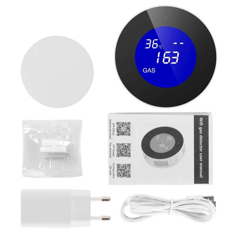 Tuya Wifi Gas Lpg Leksensor Alarm Brandbeveiligingsdetector App Controle Veiligheid Smart Home Lekkage Sensor Ondersteuning Smart Life App