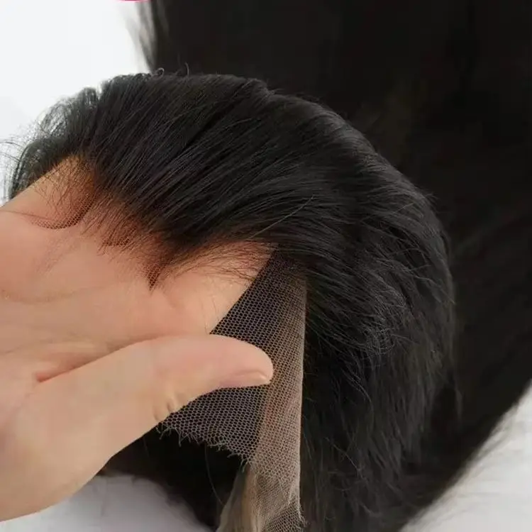 Brasilianische Transparente Lace Front Perücken Echthaar Glatt Vollständig Vorgezupft Natürlicher Haaransatz 13*4 Glatthaar-Perücken