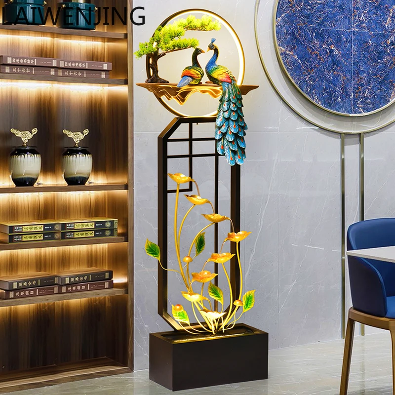 

MJY lucky flowing water large ornament floor light luxury living room home decoration