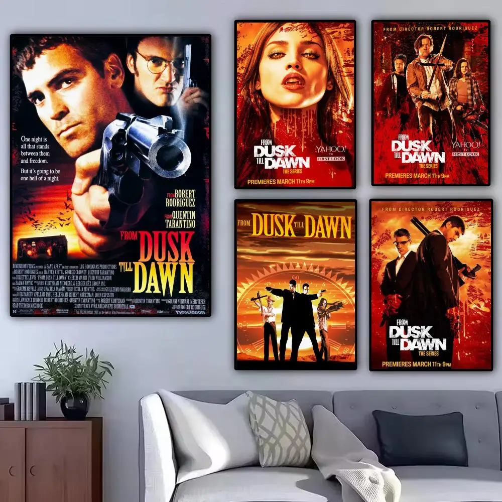 Movie From D-Dusk Till Dawn Painting Calligraphy Modern Canvas Poster Wall Art Aesthetic Bedroom Decor for Cafe Home Gift