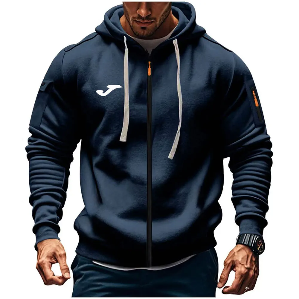

JOMA European Style Loose Men's Hooded Sweatshirt Zipper Jacket Loose Fit Spring Autumn Outdoor Fashion Leisure man Clothing