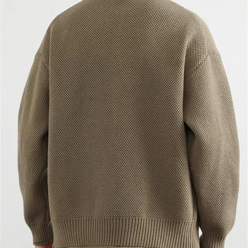 

Очень большой кардиган с открытым кардиганом 300 кау, вязаный свитер для мужчин, осень-зима, новый высококачественный повседневный джемпер с воротником-стойкой, свободная верхняя одежда