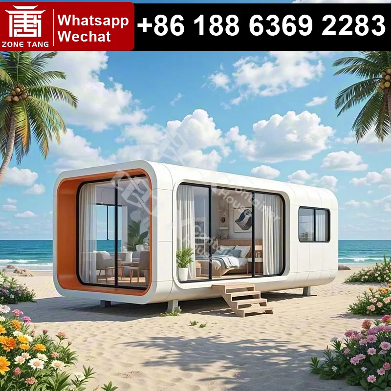 

Fashion-Forward Apple Capsule House Modular Designed Urban Temporary Insulated Living Arrangements Prefab Cabin Tiny Home Mobile