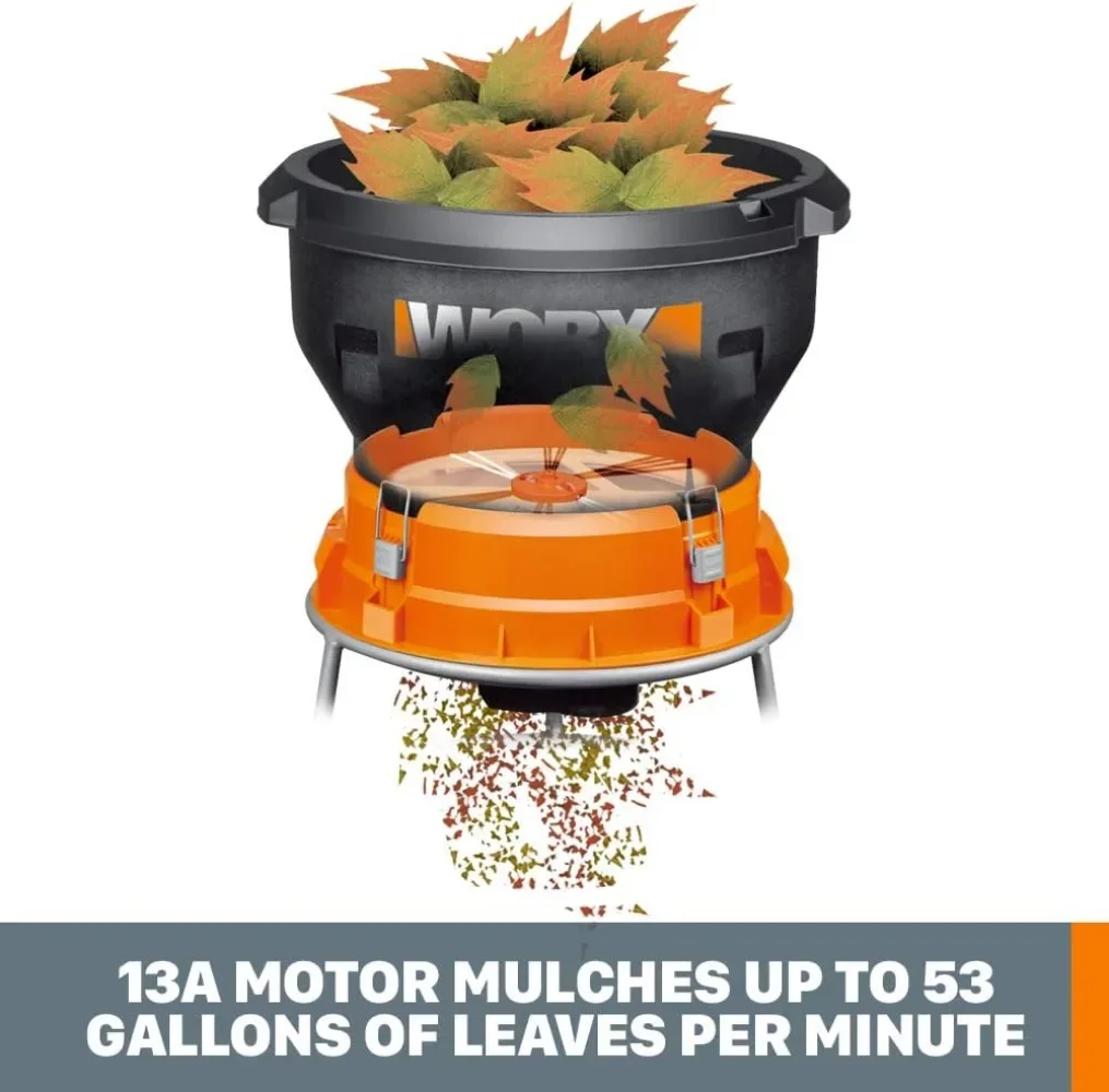 Portable 13 Amp Electric Leaf Mulcher Garden Tools Durable