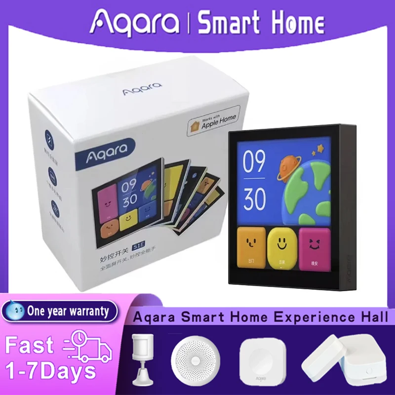 Aqara Smart Switch S1E Multifunction Control 4 Inch Full LED Timing Calendar Scene Setting Remote Control for Homekit Aqara APP