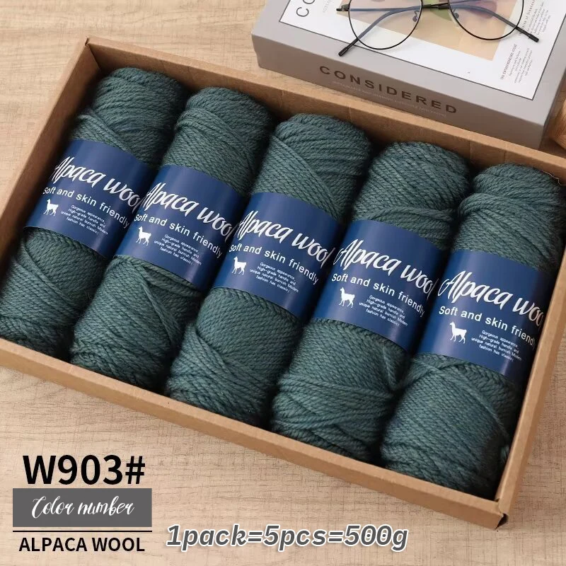 500 g alpacawolgaren, grof garen, handgeweven om warme en modieuze truien, windjacks, jassen, sjaals, hoeden, garen te maken
