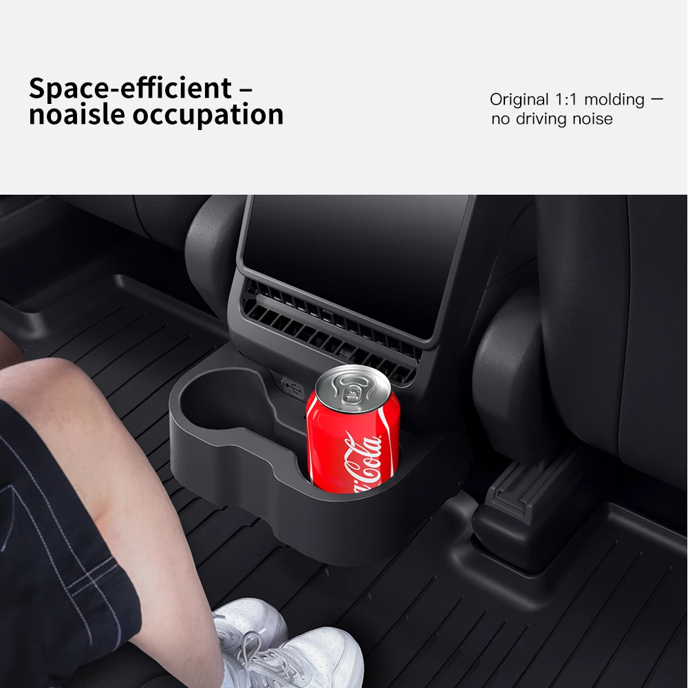 YZ For Tesla Model 3/Y Highland Juniper Rear Center Console Air Outlet Cover Organizer Storage Box Cup Holder Car Accessories view 4