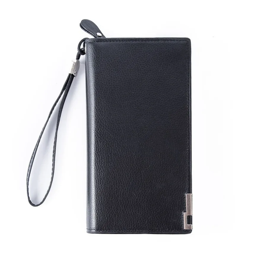 

【New style】Men's clutch bag with lychee pattern men's long clutch bag manufacturer multi-function zipper European and American