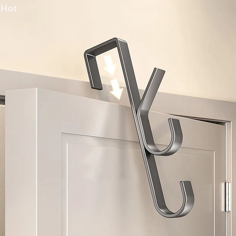 Easy Installation Door Hook-Strong Metal Coat Rack, Suitable For Clothes, Hats And Bags-Space Saving Design, Suitable For Bedroo