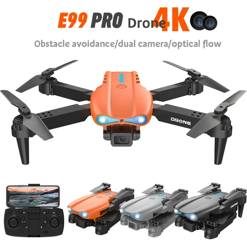 Imagen 1 del producto Dron E99 y K3 Pro con cámara Dual 4K, fotografía aérea de flujo óptico, Avión RC de cuatro ejes, fpv, altura fija, juguete plegable