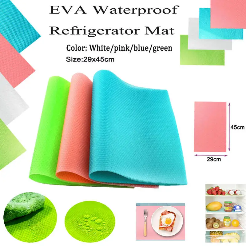 

4/8/12/16PCS EVA Fridge Mats Washable Refrigerator Liners Shelf Pads, Non Slip Drawer Table Placemats, Kitchen Organizer
