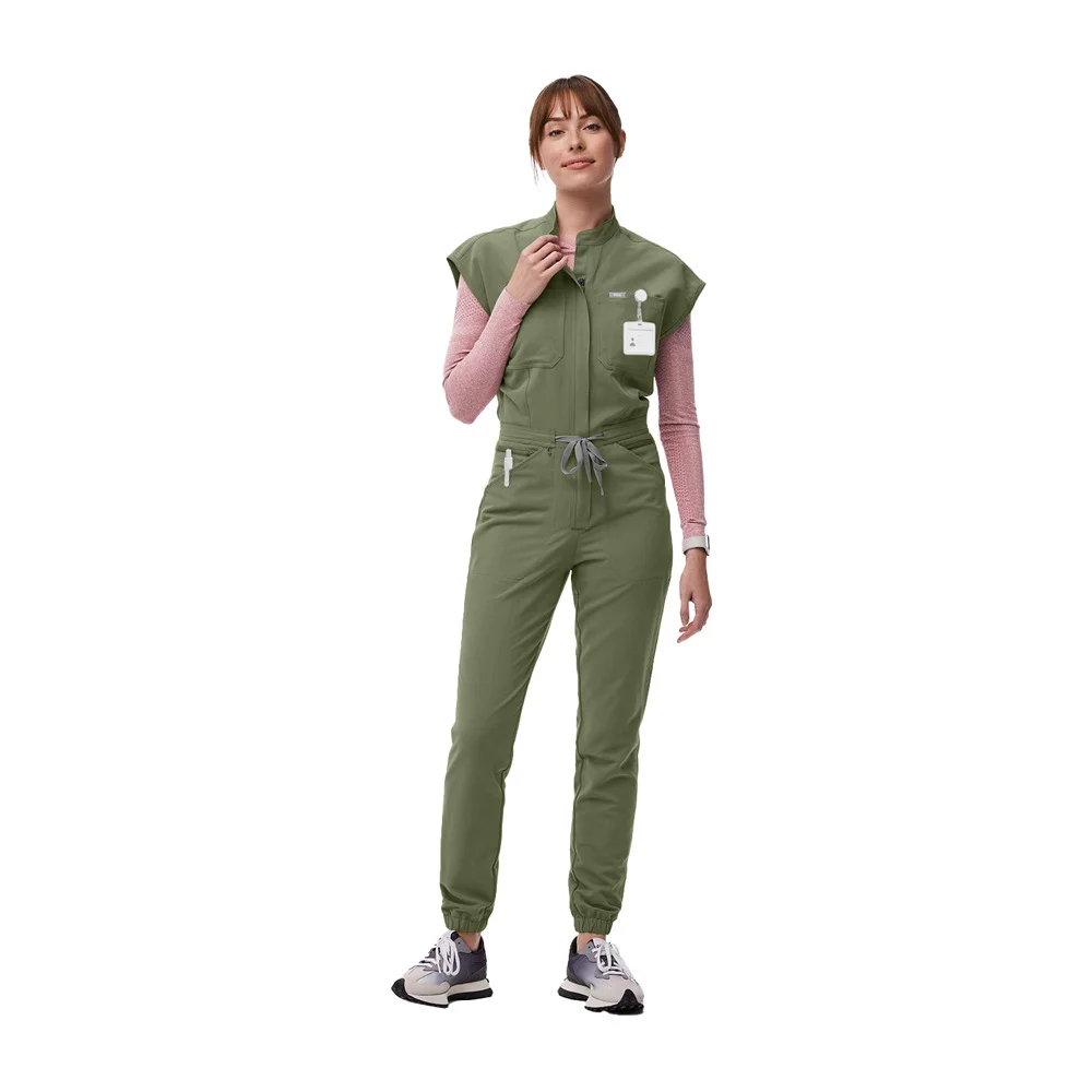 female-laboratory-pet-doctor-nurse-beauty-oral-medical-clothing-brush-hand-suit-set-zipper-jumpsuit-work-suit-set
