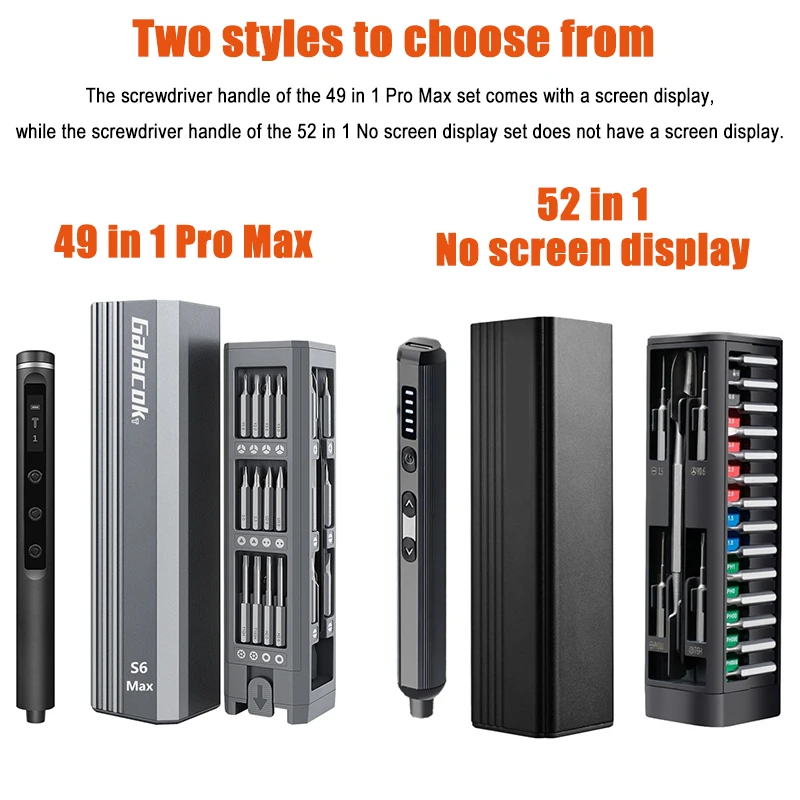 New 52/49 in 1 Precision Electric Screwdriver Set 42 Magnetic Torx Hex Bits Cordless Power Repair Tools Box For PC iPhone