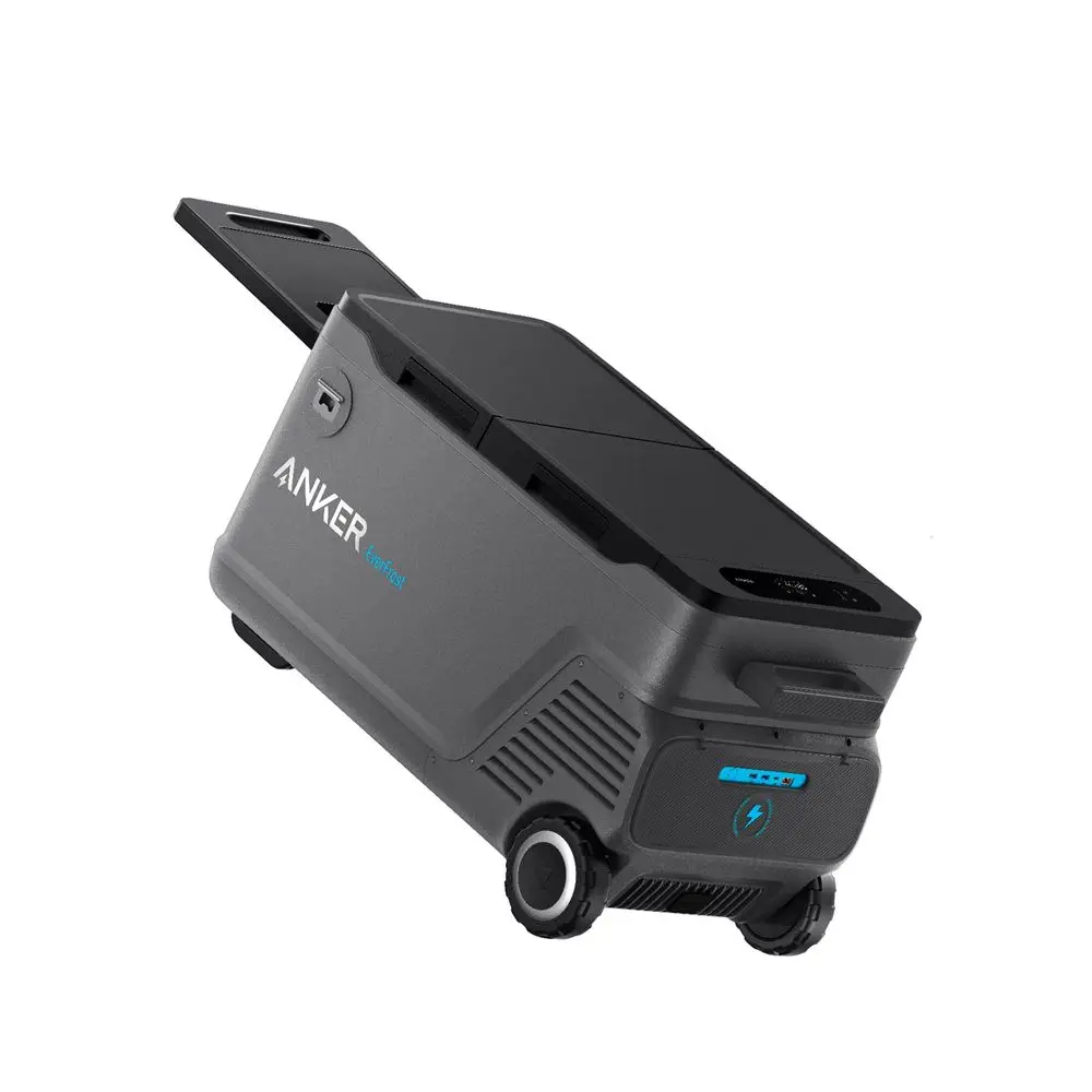 

EverFrost 50 Powered Cooler, 53L Portable Refrigerator for Car, Powered Cooler with 299Wh Battery, Powered by AC DC or Solar, f