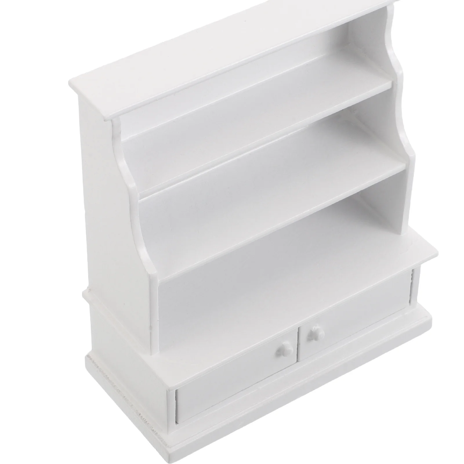 

Miniature Bookshelf Storage Cabinet Compact Wooden Dollhouse Furniture Tiny Bookcase Display Shelf for Mini Books