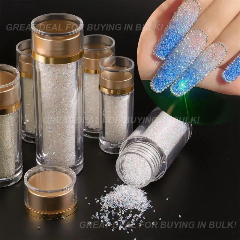 Schillernde Mikro-Zirkon-Nagel-Strass steine exquisite winzige Strass steine schimmern wunderschöne Schönheit funkeln des Glas ab Kristalls taub