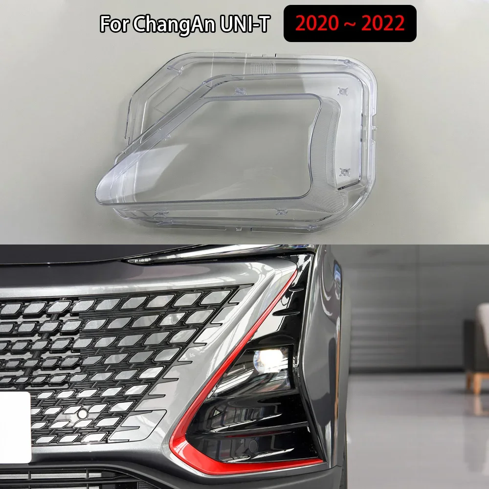 

Для ChangAn UNI-T 2020 2021 2022, крышка передней фары автомобиля, стеклянные линзы, прозрачные абажуры, маски в виде лампы