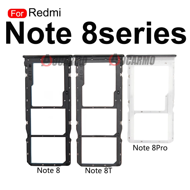 New Sim Tray For Xiaomi Redmi Note 8 Pro Note8 8T SIM Card Tray Slot Holder Adapter Socket Replacement Parts