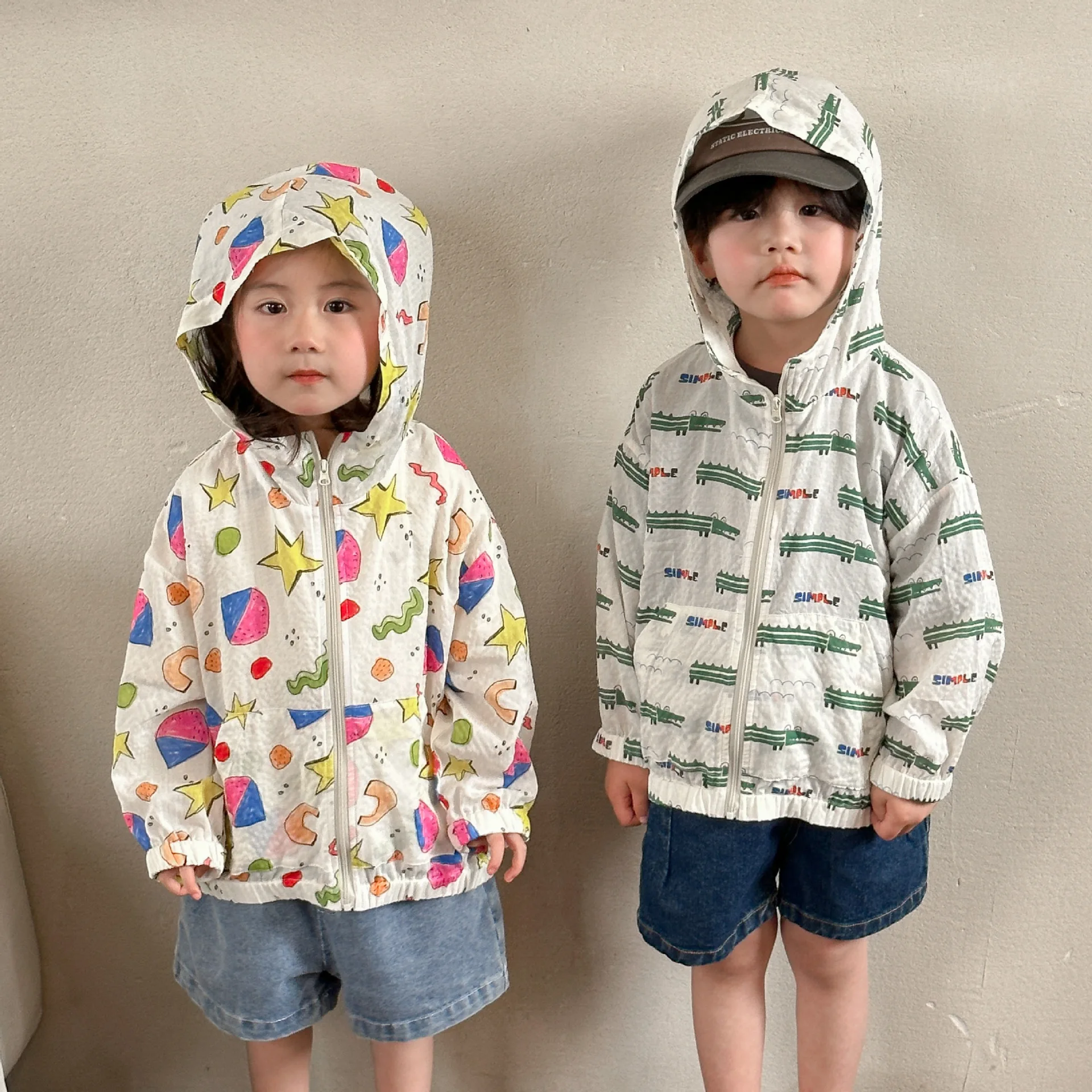 

Baby Girl Top Children Sun Protection Clothes Boys Summer Thin Coat 2024 New Style Girls Summer Sports Baby Fashion Top