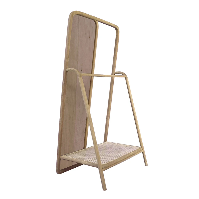 علاقة ملابس مقاس 38 × 23 × 71.5 مع مرآة، مقاس كبير