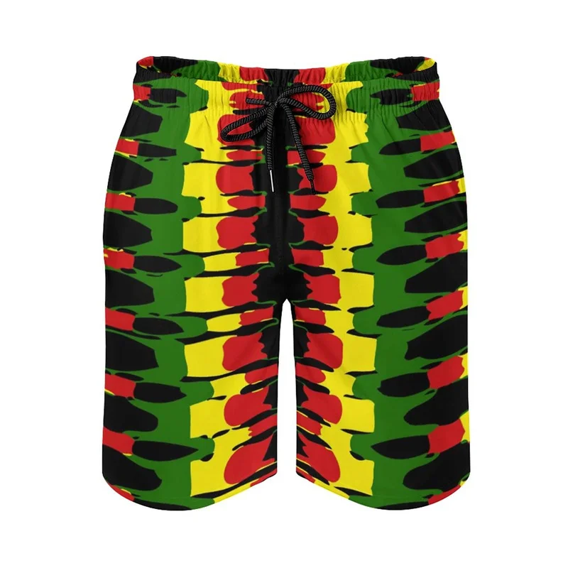 

3d Print Algeria Flag Men's Summer Swim Trunks Ethnic Graphic Surf Board Shorts Sports Beach Shorts Swimsuit Street Short Pants