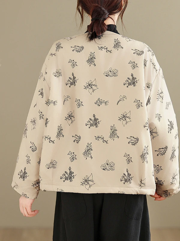 Jaet de algodón de talla grande japonés coreano para mujer, abrigo de algodón acolchado de algodón cálido Vintage con botones nuevos de invierno