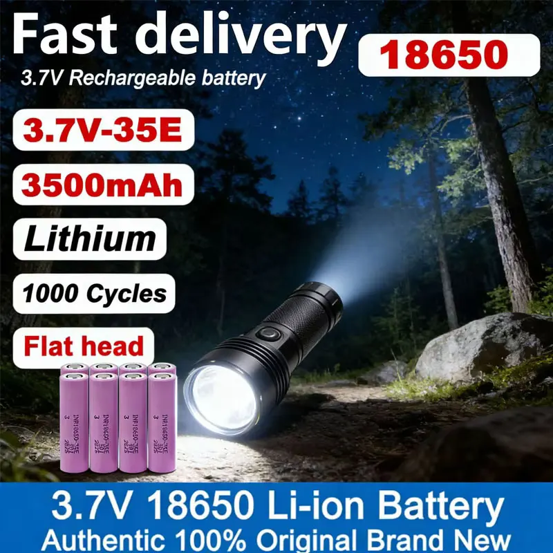 2026 Nuova Batteria Originale 18650 3500Mah 20A di Scarica INR18650 35E 1-20PCS 3.7V Batteria Ricaricabile agli Ioni di Litio 18650