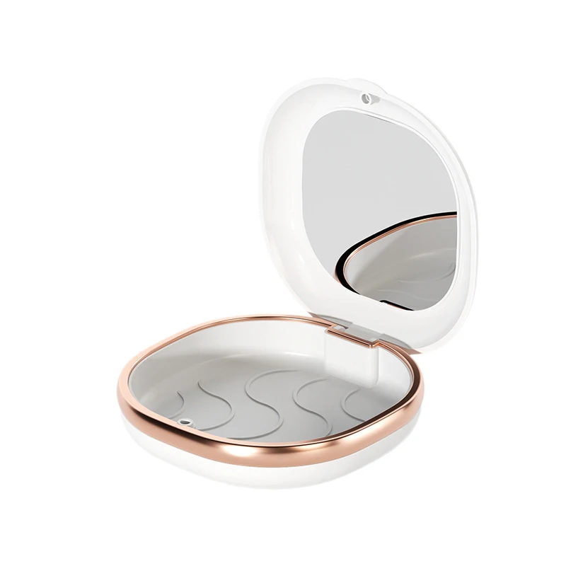 Étui à bretelles à la mode avec miroir, boîte de retenue dentaire, aligneur magnétique, conteneur de protection buccale pour dents, boîtes de faux prothèses de voyage