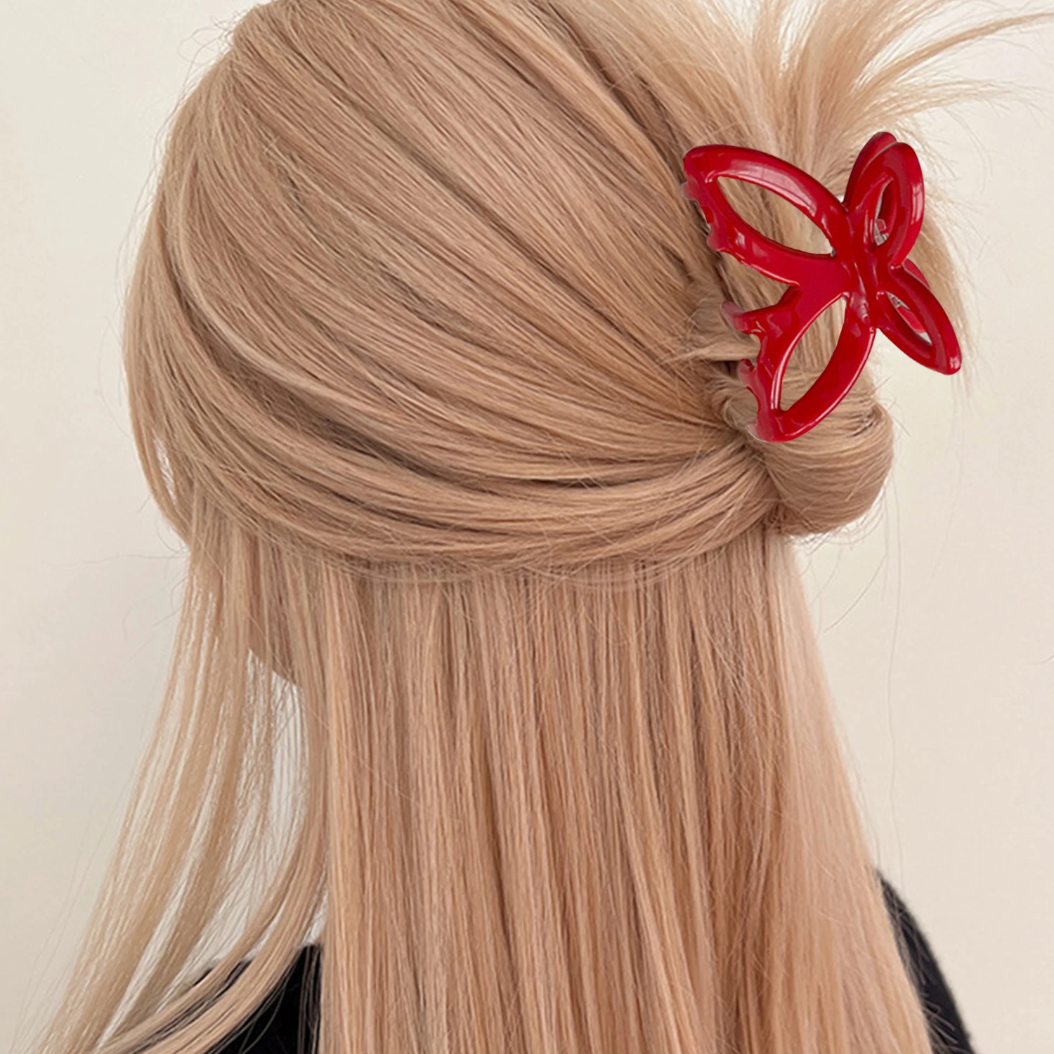 Butterfly Hair Claw Clip Vintage Cute Acetate Middle Crab Hairpin Headwear for Women Girl Summer Bath Back Head Hair Accessories image 3