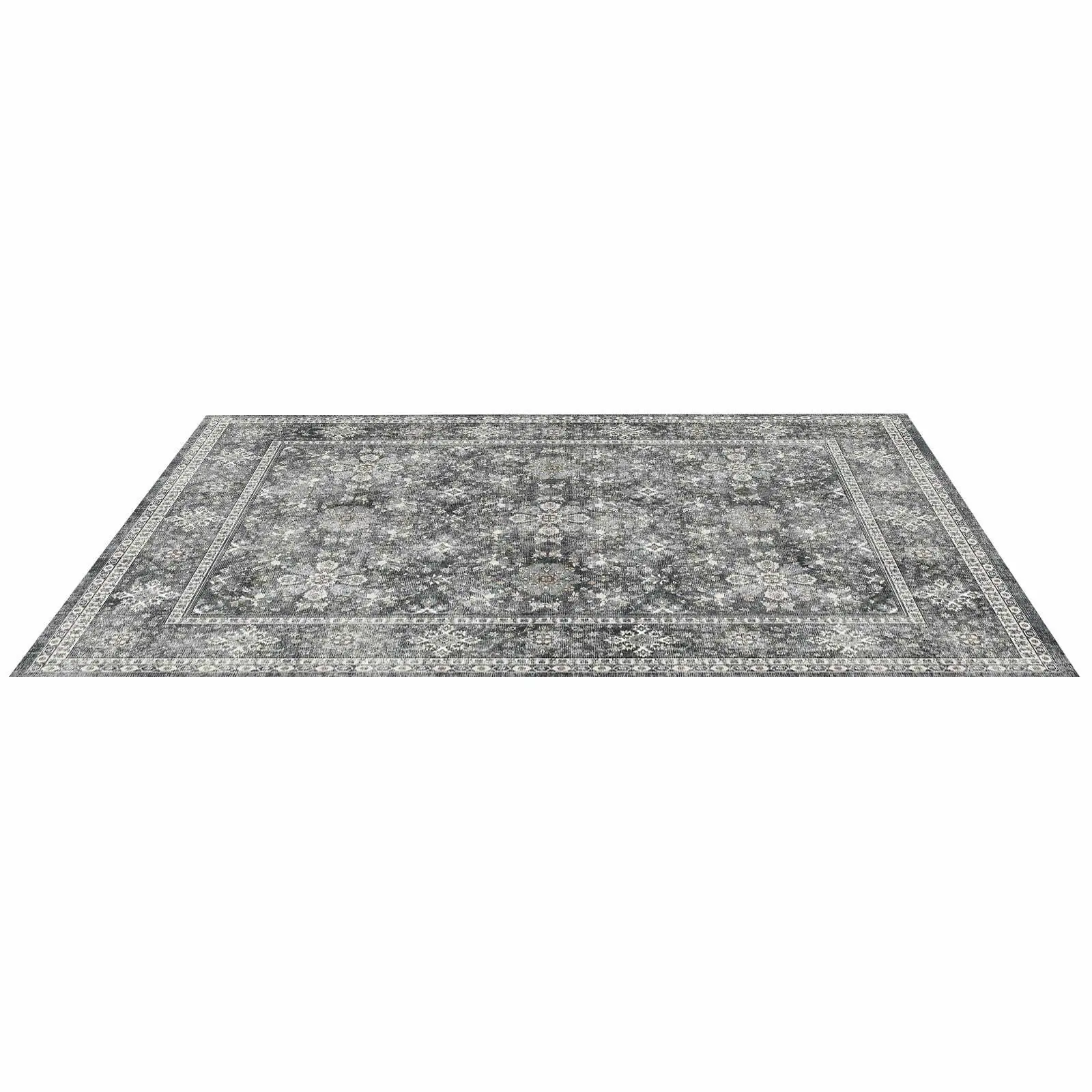 

Large Area Rug 8 x 10 ft Anti-Skid and Tear-Resistant Floor Mat Vintage Gray