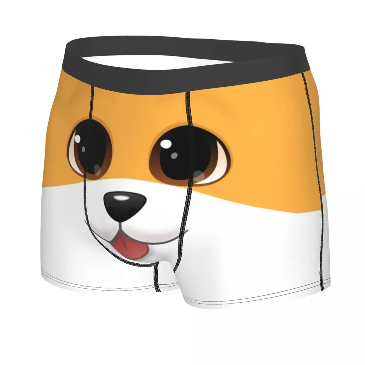 Male Sexy Cute Corgi Puppy Underwear Pembroke Welsh Corgi Dog Boxer Briefs Soft Shorts Panties Underpants