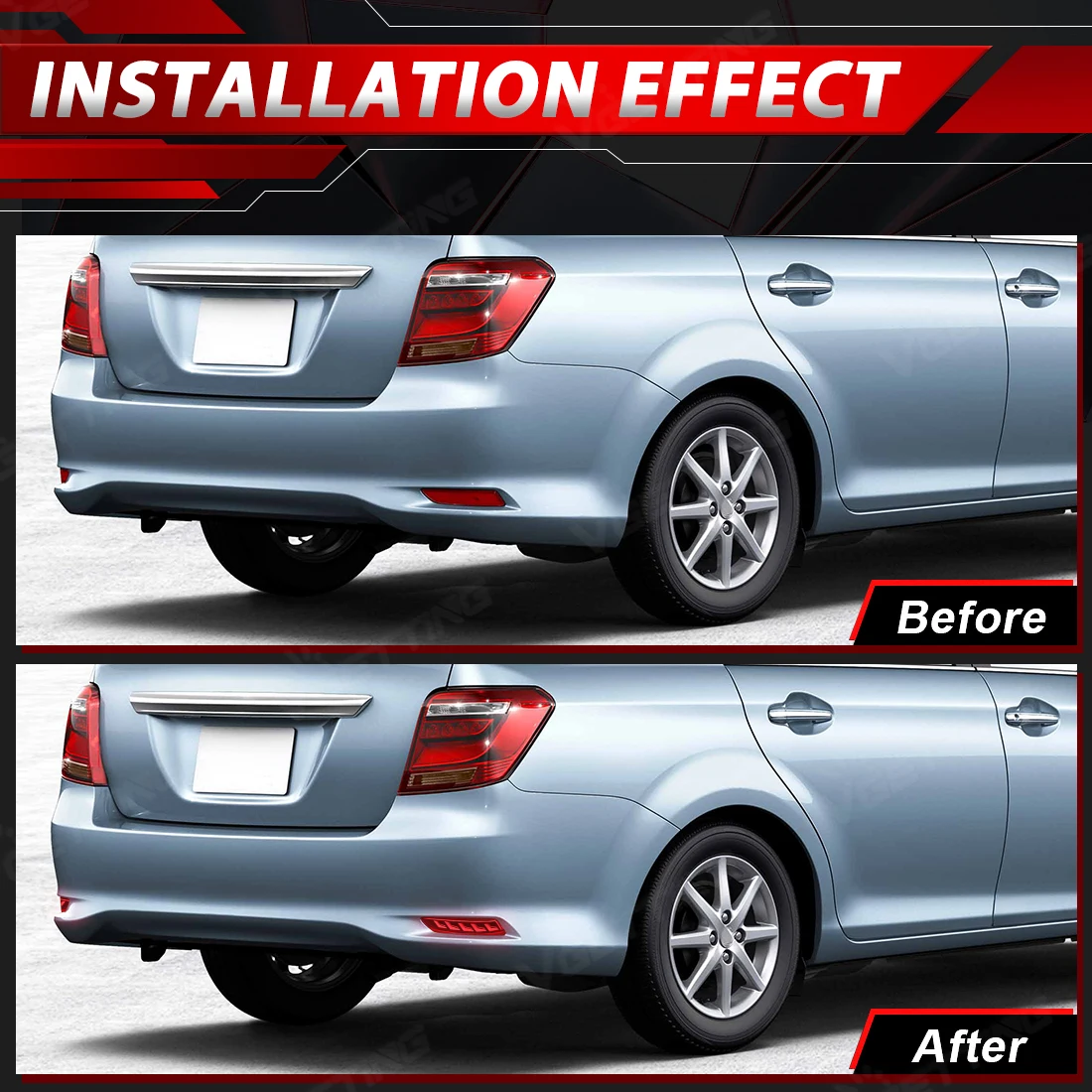 For Toyota Corolla AXIO 2015-2018 Factory Direct LED Rear Bumper Reflector Light Turn Signal Brake Stop Driving Lamp