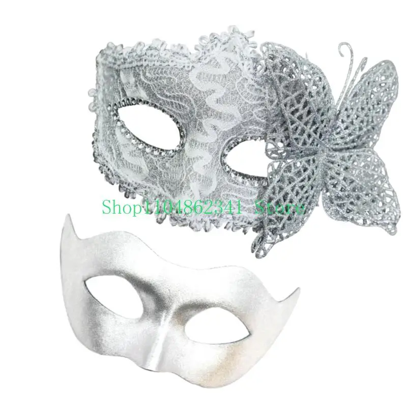5ASD paar maskerade masker voor mannen vrouwen Halloween bruiloft half gezicht maskerade kostuum masker maskerade kostuum