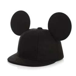 Mini Disney duże ucho Mickey kapelusz hip-hop kształt kreskówki czapka z daszkiem urocza czapka z daszkiem styl rodzic-dziecko modna piękna moda