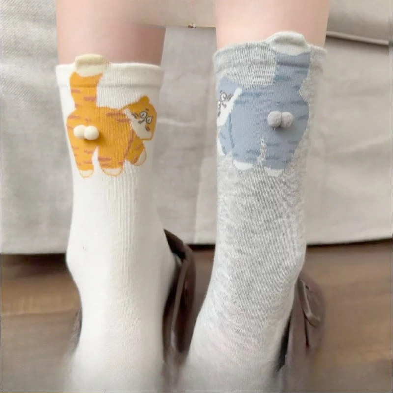 

3 PairsFunny Abstract Cute Socks Trendy Mid Calf Socks for Women Men Unisex Cool Crazy Socks
