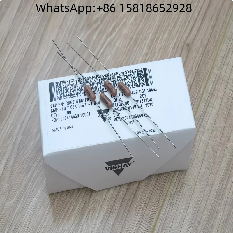 

10pcs VISHAY-DALE 7.68K 7K68 1% 1/2W 0.5W Copper Lead Metal Film Resistor RN60D7681FB14