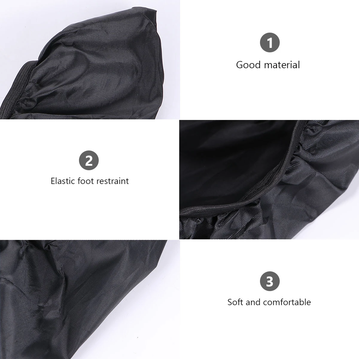 

2Pairs Ice Skate Covers Washable Dustproof Nylon Flexible Shoes Cover Protector for Travel Hiking Camping Plane Rides Shoes