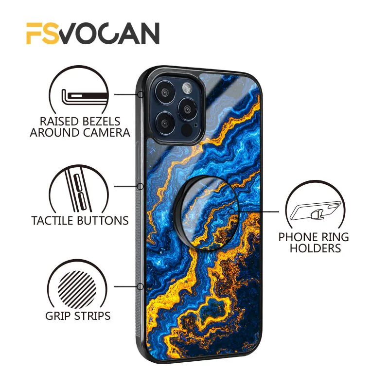 브래킷 마블 포에틱 커렌츠 아이폰 17 16 15 14 13 12 11 18 프로 맥스 폰 케이스, 회전하는 색조와 빛으로 노래하는 것 같은 디자인