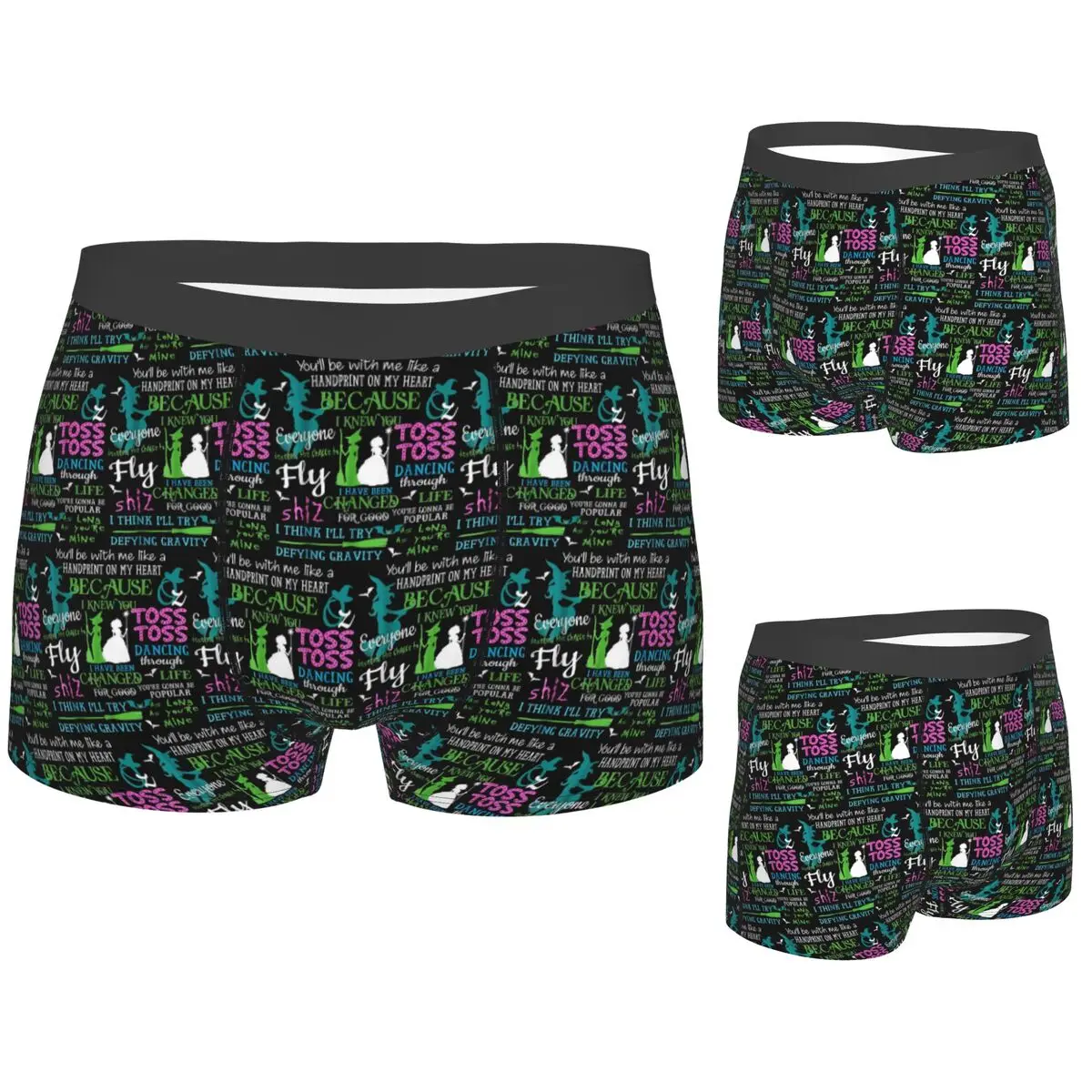 

Boxer Underpants Shorts Halloween Wicked Musical Panties Men's Breathable Underwear for Homme Man Boyfriend Gift