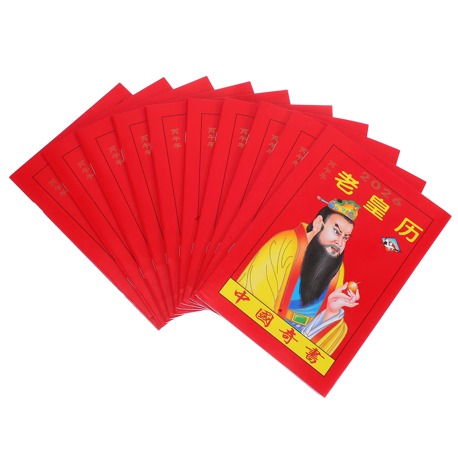 

10 Pcs Calendar Twenty-four Solar Chinese Lunar 2026 New Year Feng Shui Yearly Traditional Horse Tearable Calendars