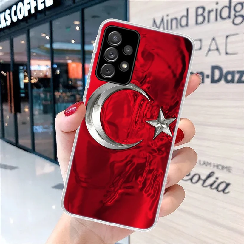 Turkey Turkish Flag Soft Phone Case for Samsung A55 A54 A53 A52 A15 A14 A13 A12 A25 A24 A23 A22 A35 A34 A33 A32 A03S A02S A04S