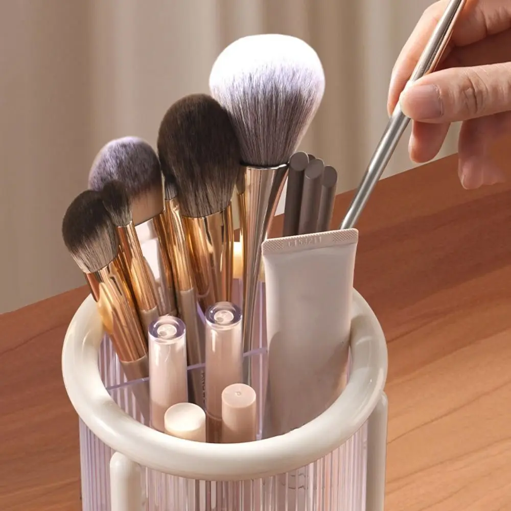 Dust-proof Cosmetics Storage Box Multi-function Exquisite Makeup Brush Cylinder Trendy Dressing Table Shelf Lipstick