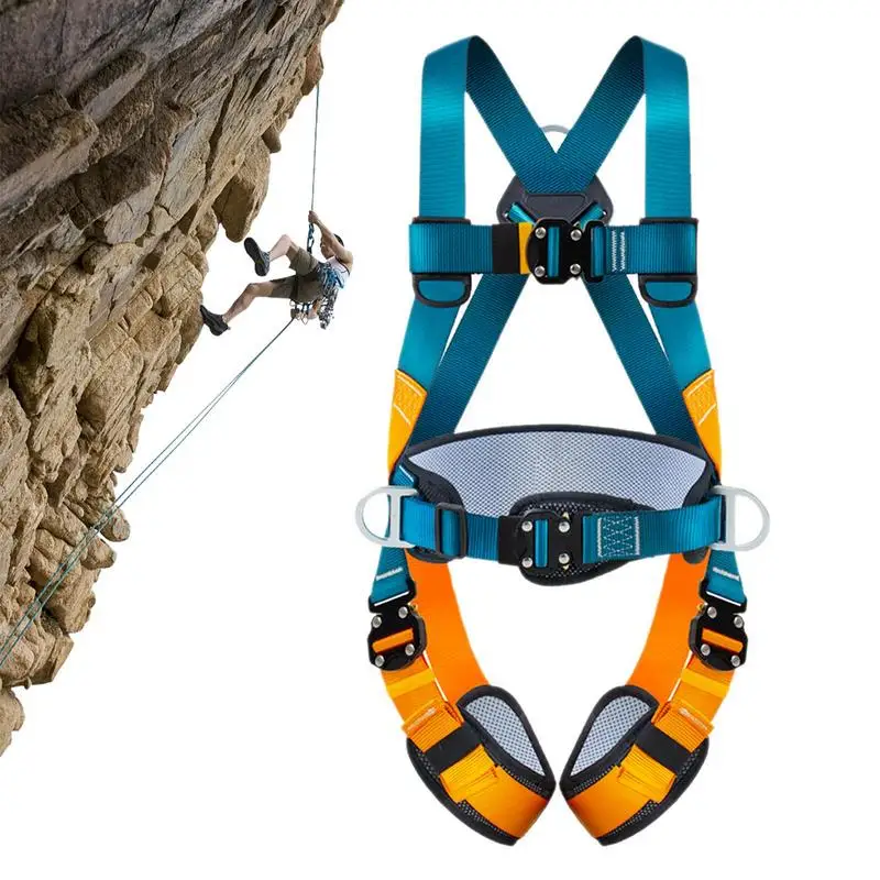 

Fall Protection Harness Climbing Harness Safety Belt Five-Point Climbing Belt Fall Protection Construction Harness Rappelling