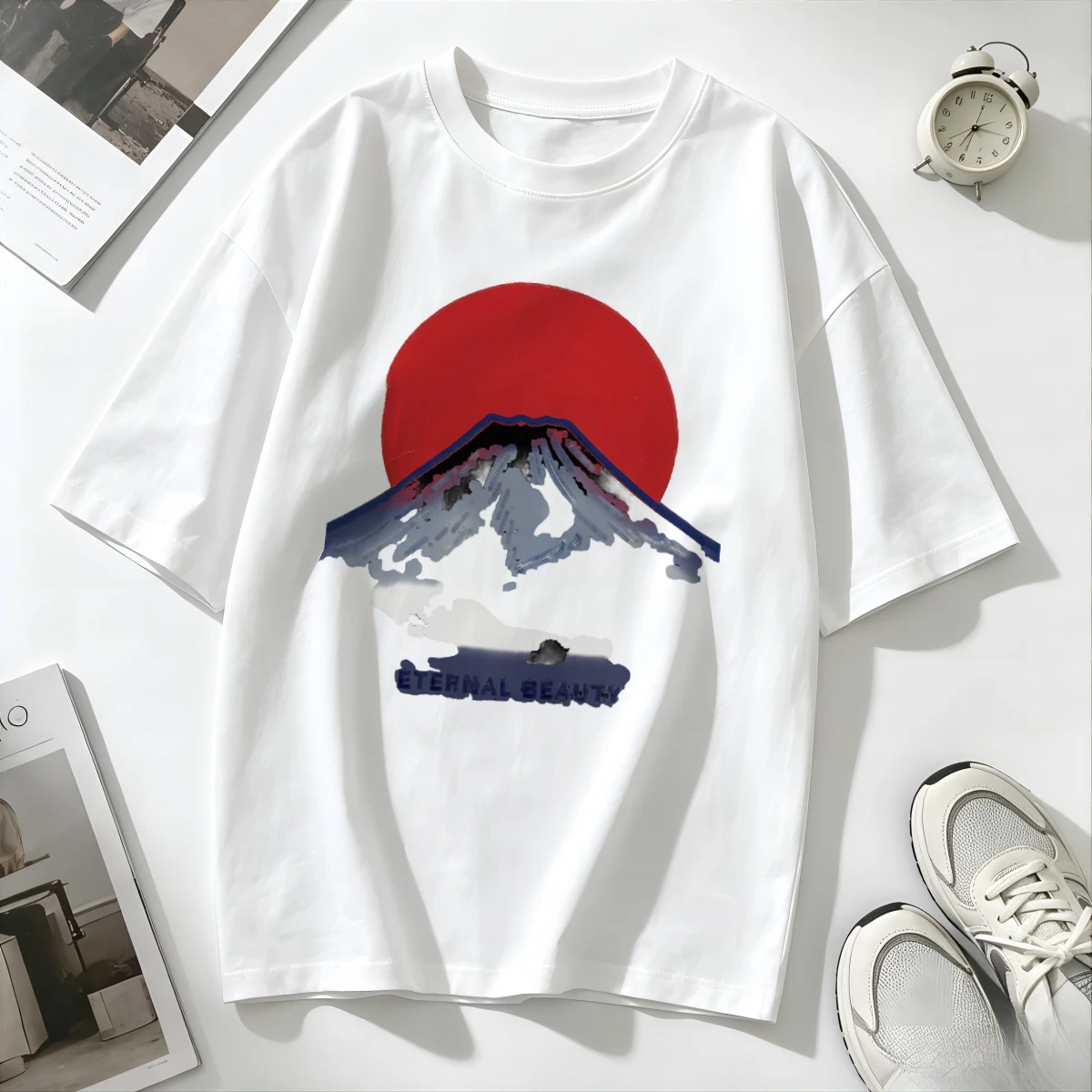 T-shirts en fibre de bambou, tissu durable, style décontracté, promenade en ville, vie verte, éco-responsable, naturel, éthique, pour femme
