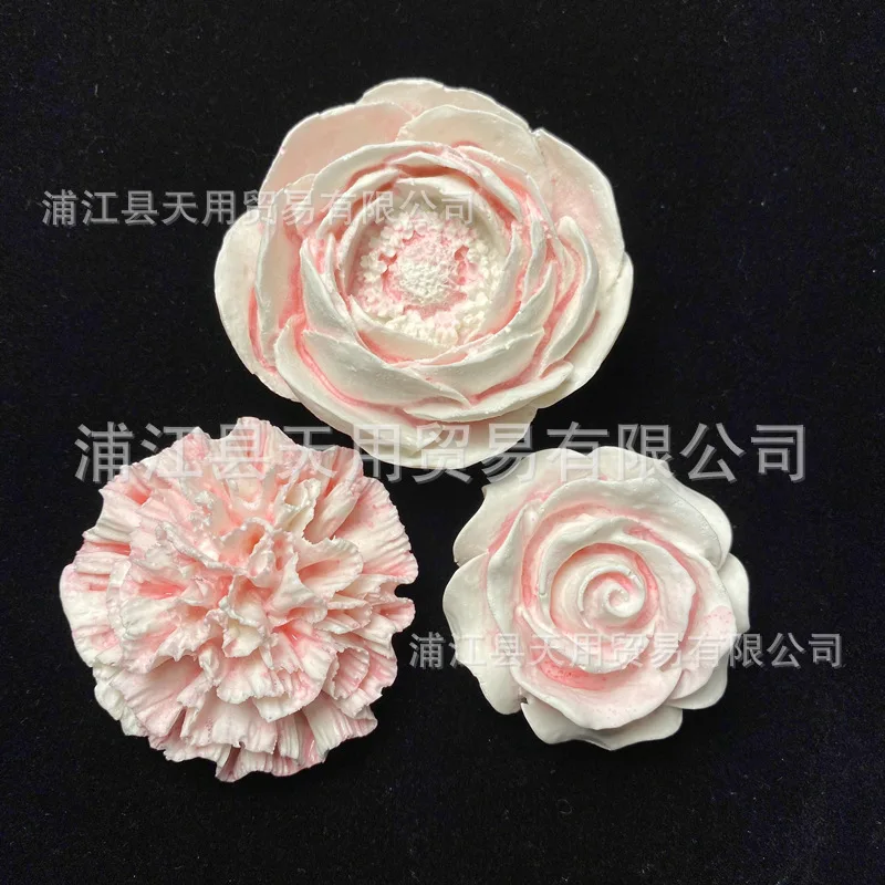 Three-dimensional Poppy Rose Mold Aromatherapy Gypsum Handmade Silicone Mould Ornament Accessories 15-771