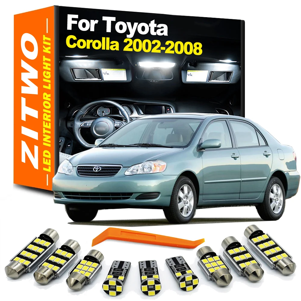 

ZITWO 10 шт. Canbus светодиодный внутренний светильник номерного знака комплект ламп для Toyota Corolla 2002 2003 2004 2005 2006 2007 2008 автомобильные светодиодные лампы